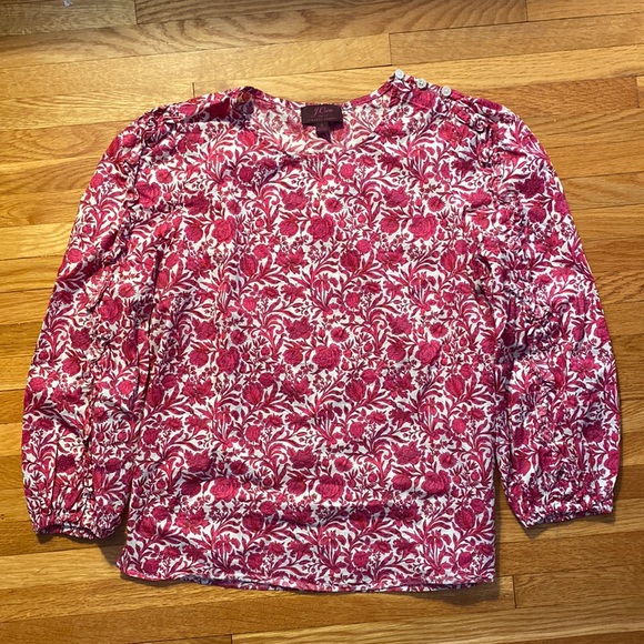 J.Crew Liberty Ruffle Sleeve Blouse - Picture 2 of 9